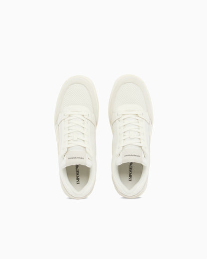 Cordura sneakers with suede details