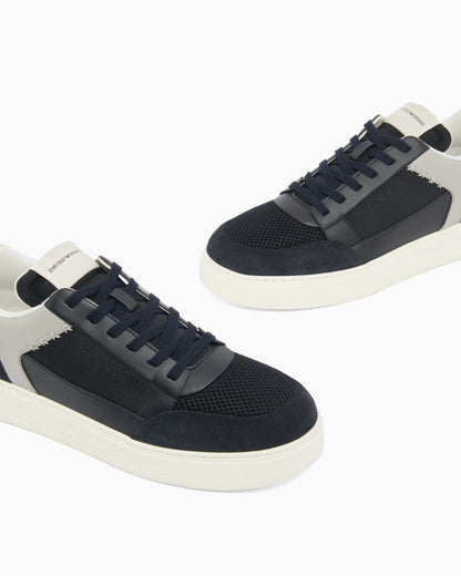 Cordura sneakers with suede details