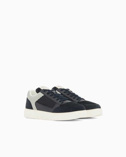 Cordura sneakers with suede details