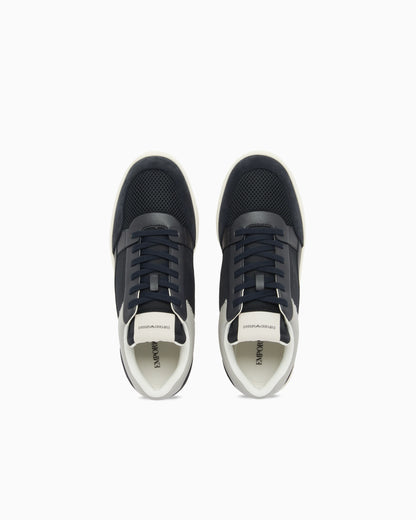 Cordura sneakers with suede details