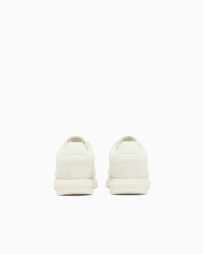 Cordura sneakers with suede details and side logo