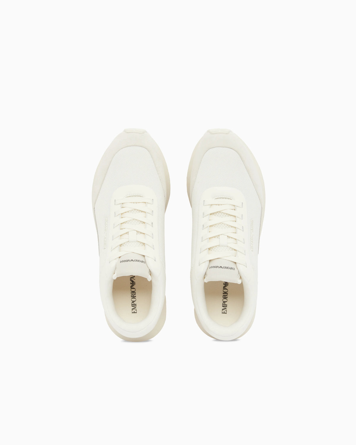 Cordura sneakers with suede details and side logo