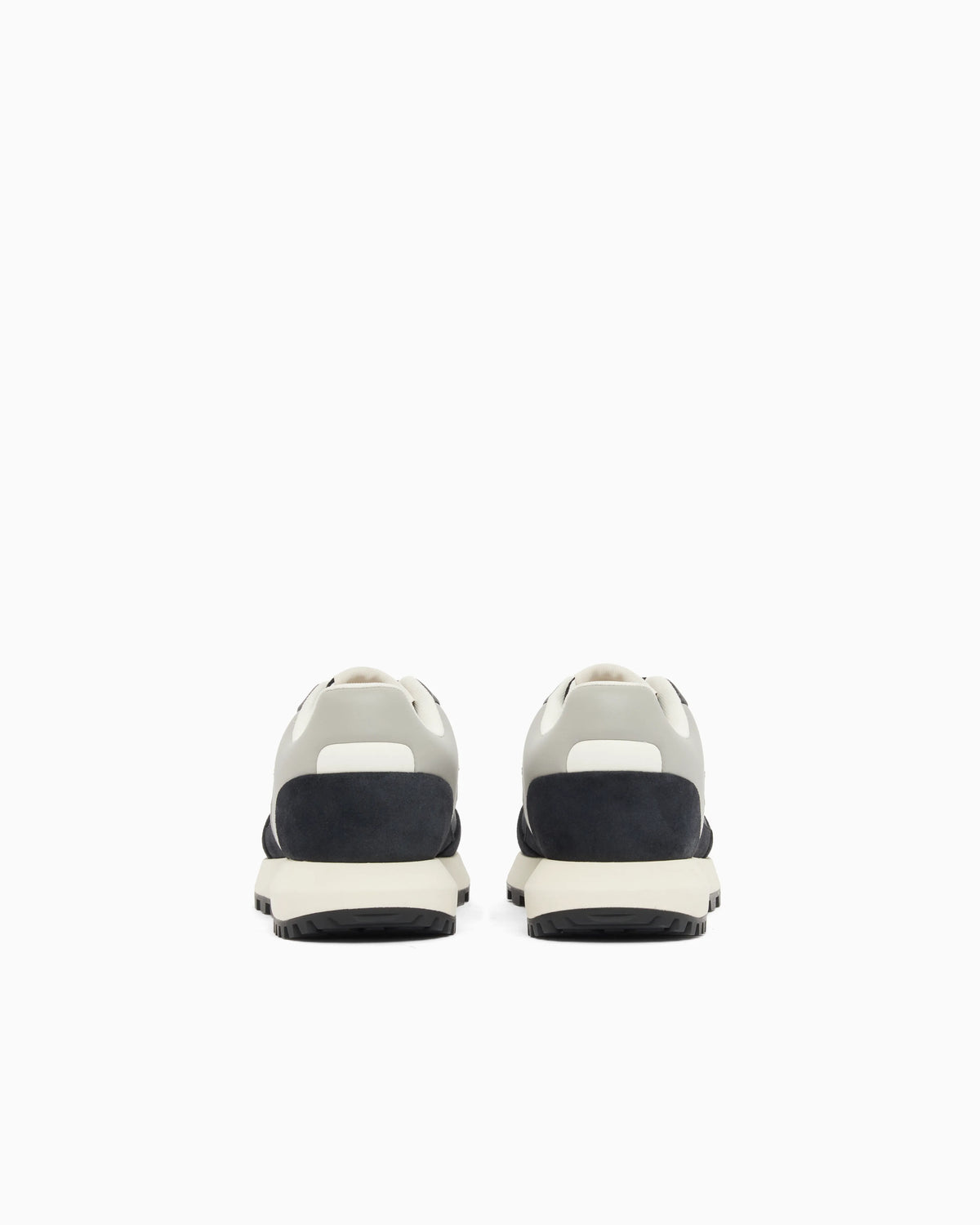Cordura sneakers with suede details and side logo