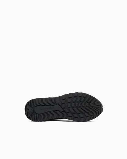 Lace-up sneakers in suede and velvet with Cordura details