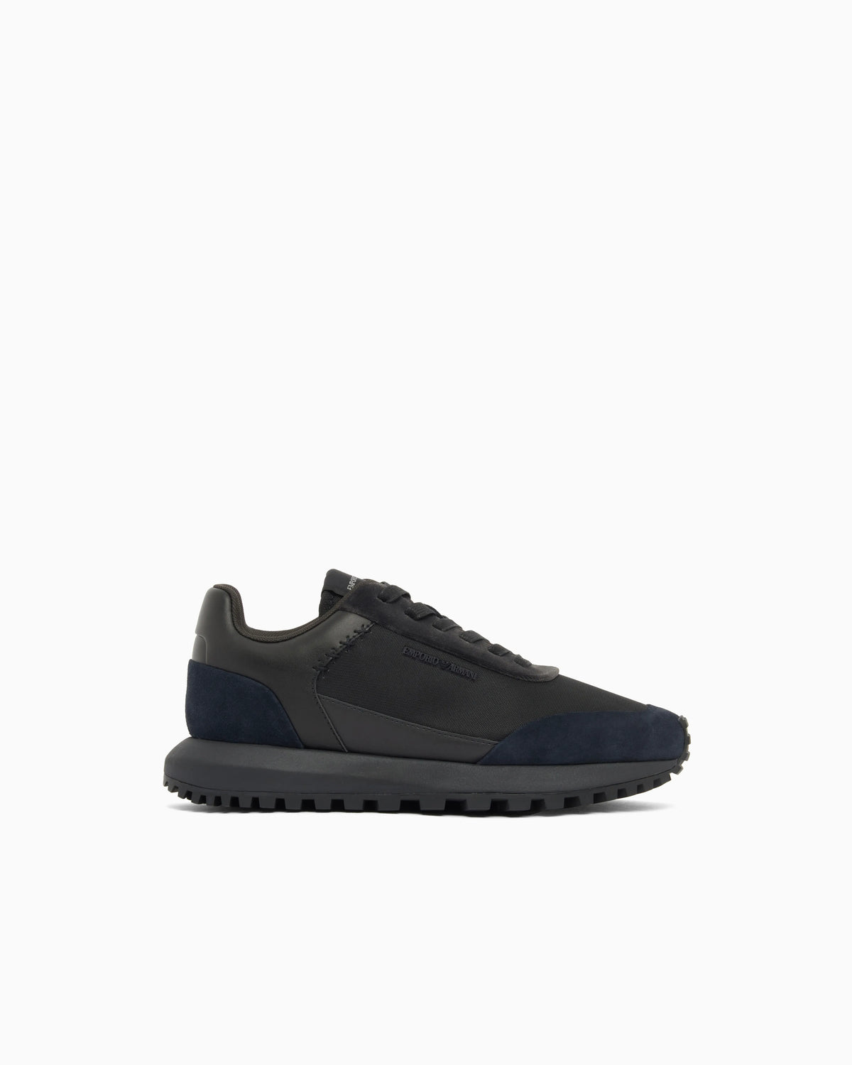 Lace-up sneakers in suede and velvet with Cordura details