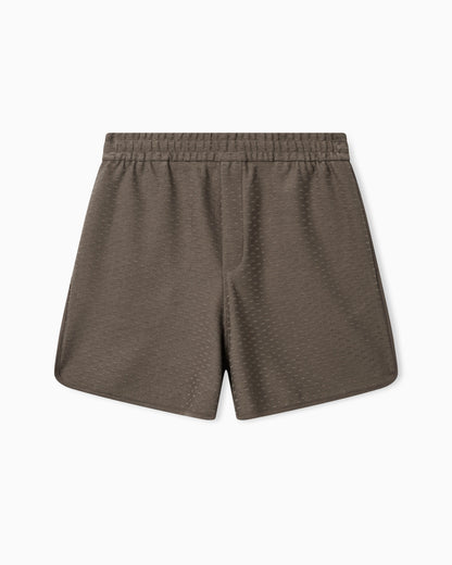 Shorts in all-over micro eagle jacquard jersey