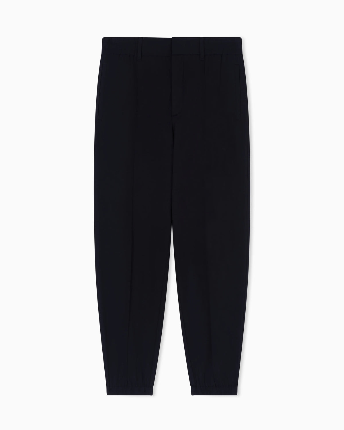 Stretch-nylon trousers with an elasticated hem