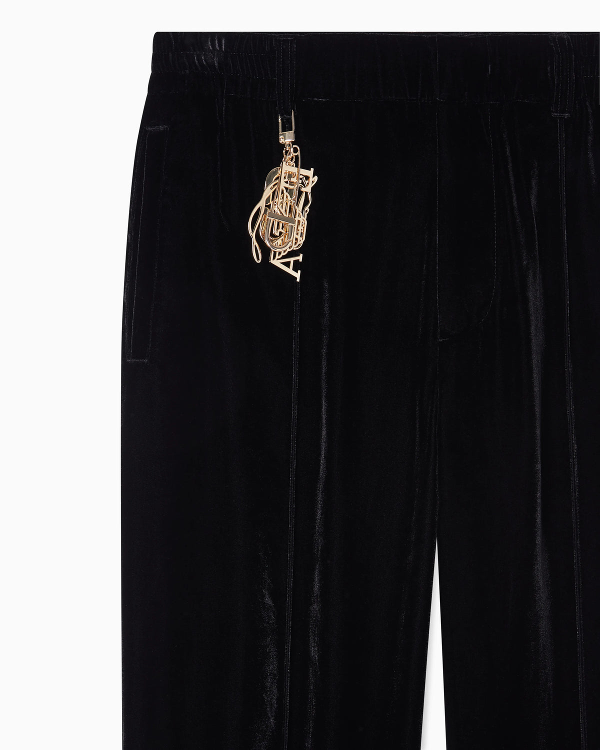 Lunar New Year chenille trousers with ribbing and charm
