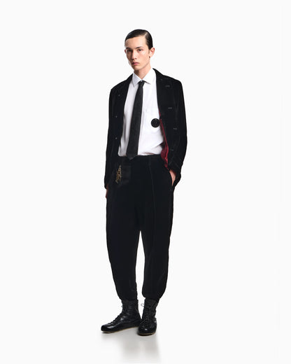 Lunar New Year chenille trousers with ribbing and charm
