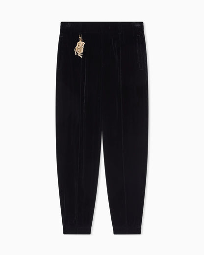 Lunar New Year chenille trousers with ribbing and charm