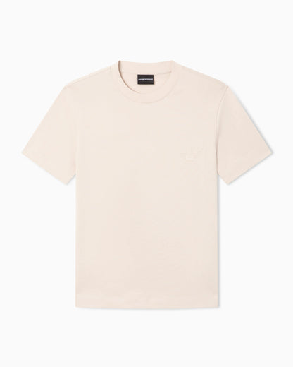 Slim fit T-shirt in heavy jersey with domed eagle