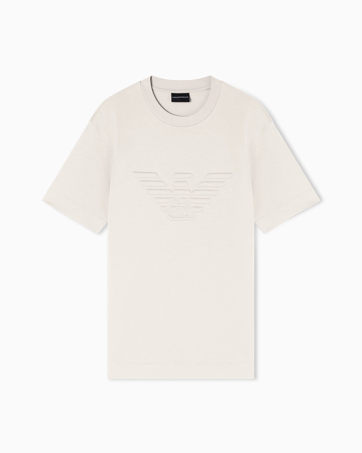 Slim fit T-shirt in heavy jersey with domed eagle