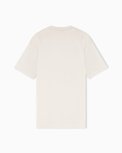 Slim fit T-shirt in heavy jersey with domed eagle