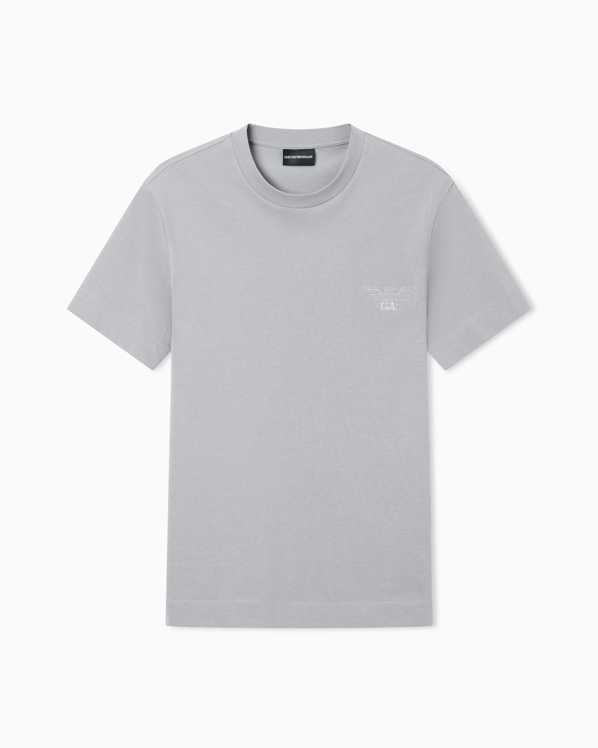 Slim fit T-shirt in heavy jersey with domed eagle