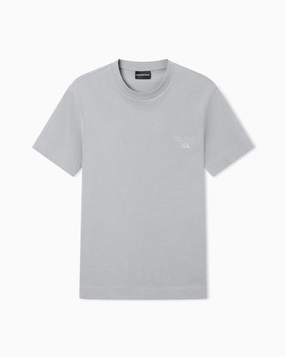 Slim fit T-shirt in heavy jersey with domed eagle
