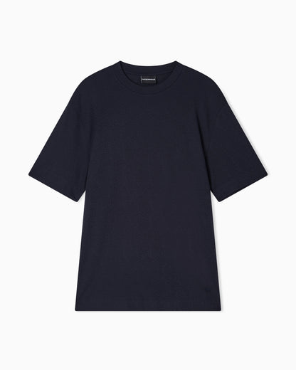 Intarsia-effect jacquard jersey T-shirt