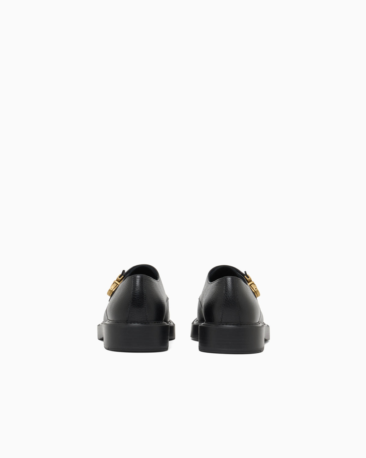 Icon pebbled leather chunky monk straps