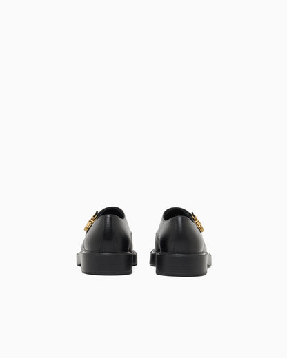 Icon pebbled leather chunky monk straps