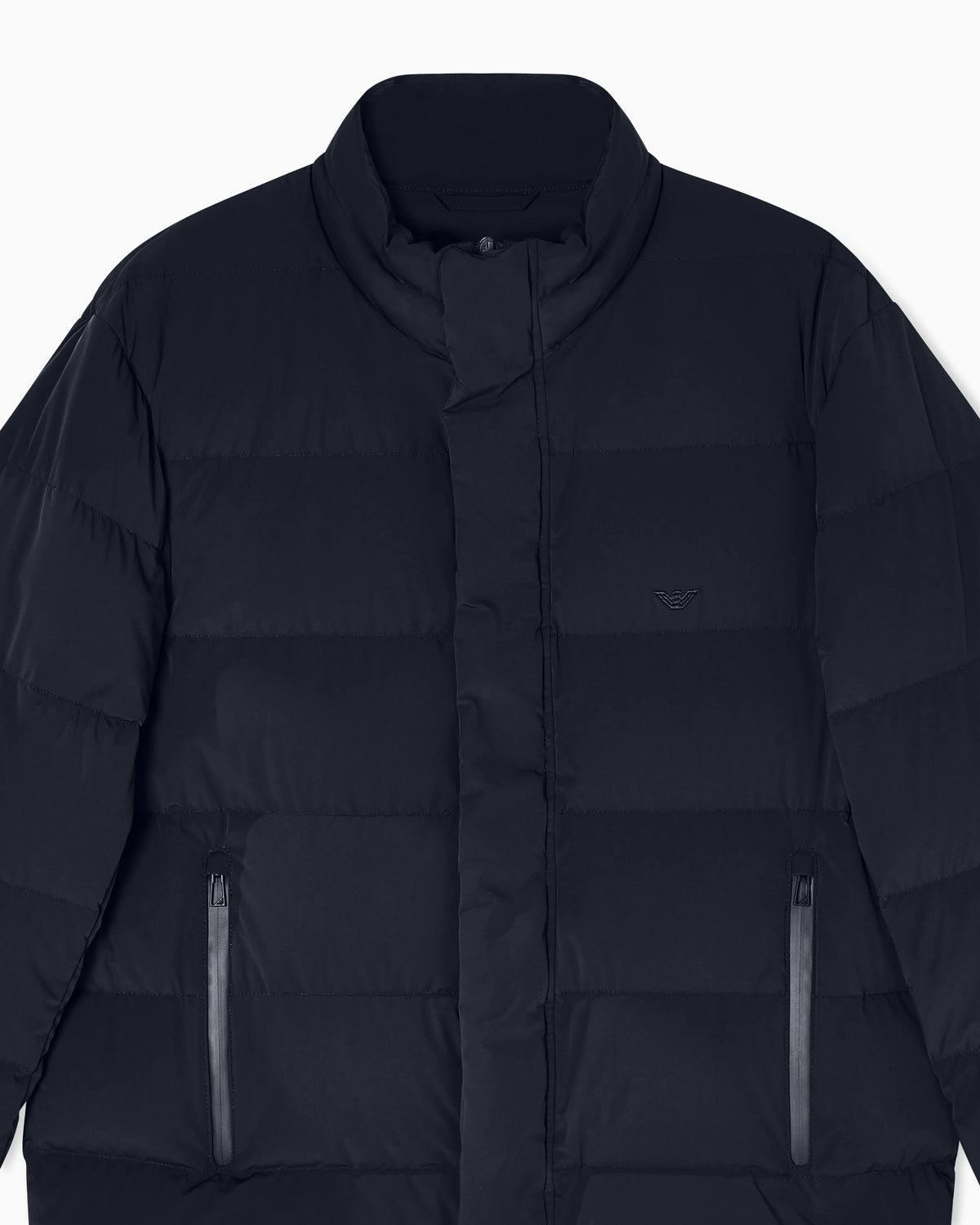 Water-repellent quilted nylon spandex down jacket