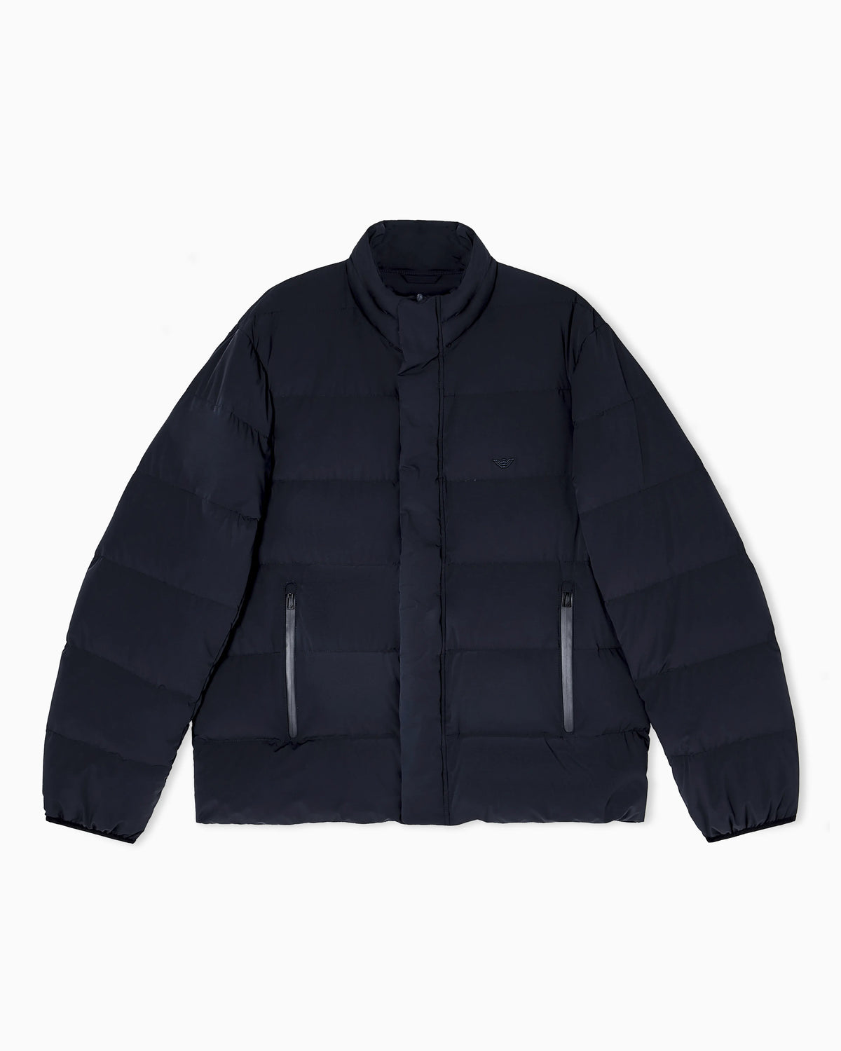 Water-repellent quilted nylon spandex down jacket