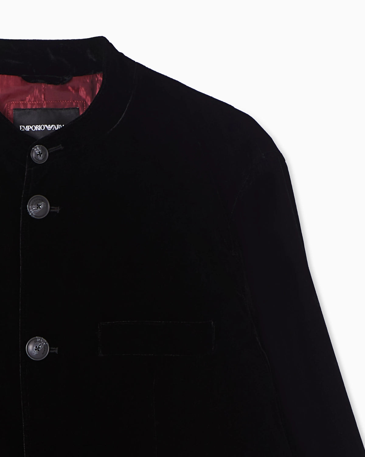 Lunar New Year chenille jacket with guru collar