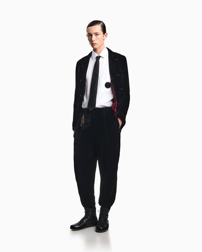 Lunar New Year chenille jacket with guru collar