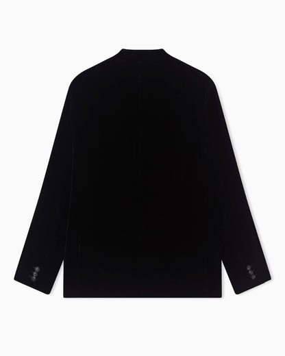 Lunar New Year chenille jacket with guru collar
