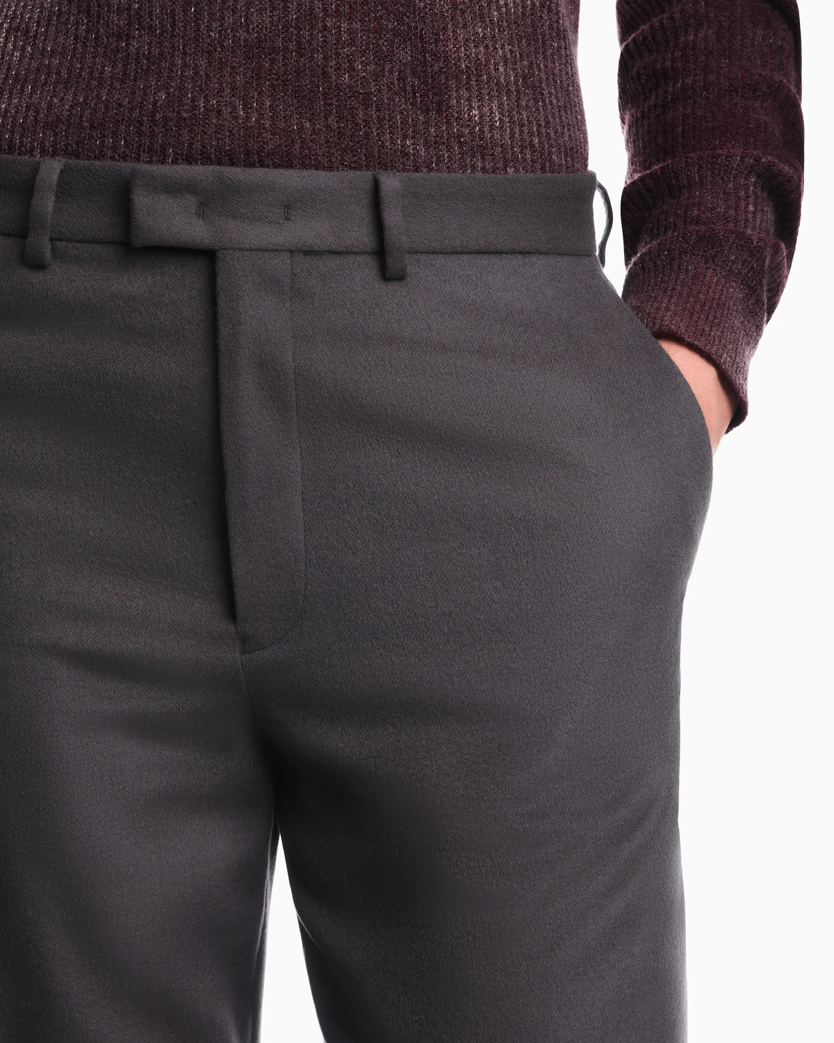 Trousers in virgin wool and cashmere