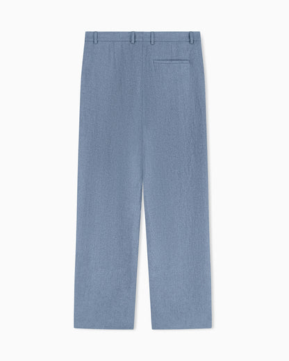 Icon mouliné linen satin trousers