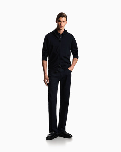 Short-sleeved shirt in stretch Pima cotton
