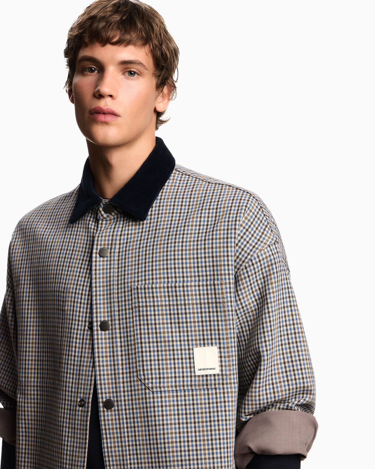 Eagle Club reversible blouson with check motif
