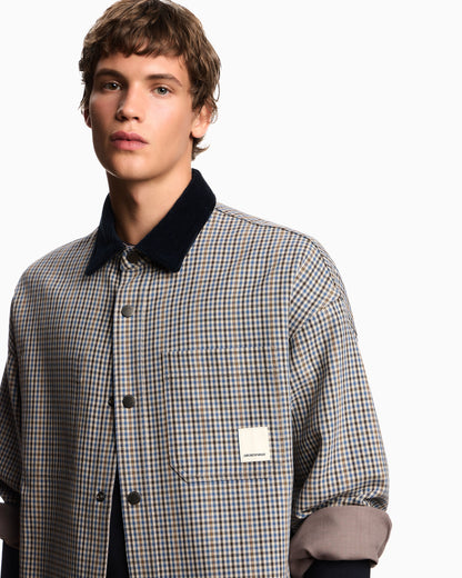 Eagle Club reversible blouson with check motif