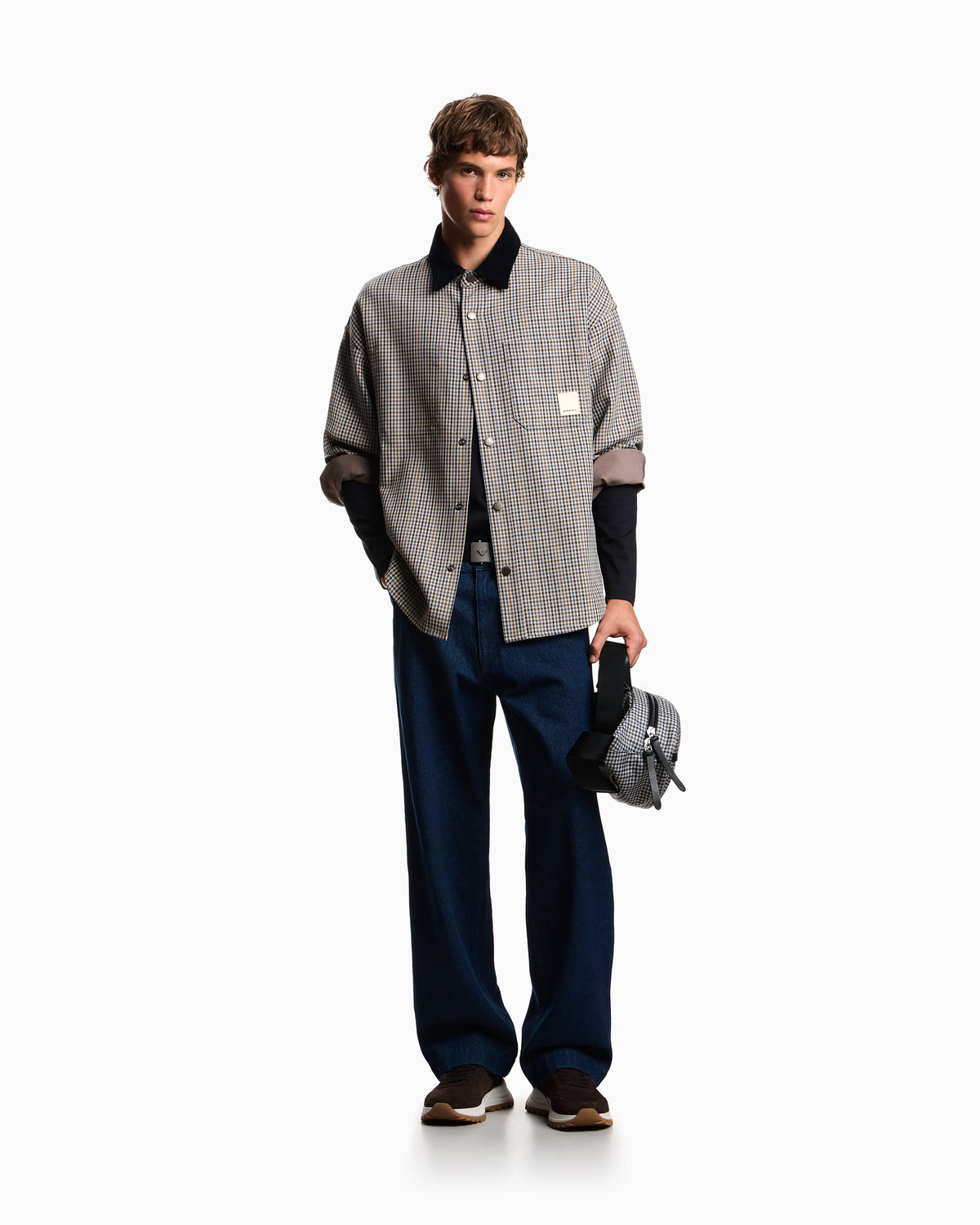 Eagle Club reversible blouson with check motif