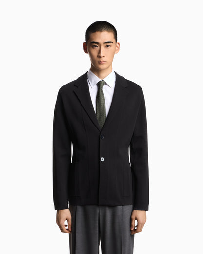 Icon knitted, single-breasted jacket