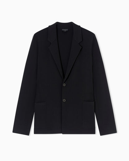 Icon knitted, single-breasted jacket