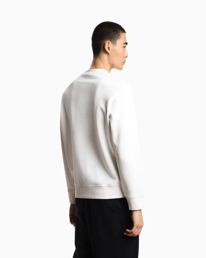 French terry jersey sweatshirt with embroidered logo