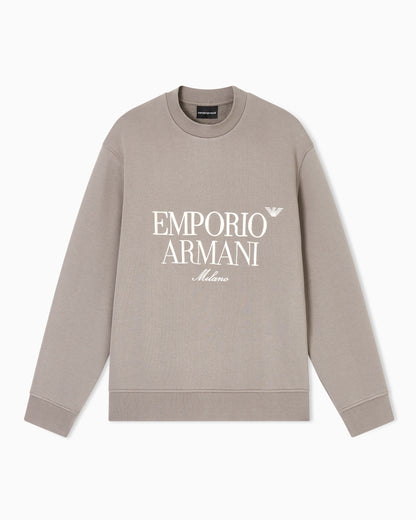 French terry jersey sweatshirt with embroidered logo
