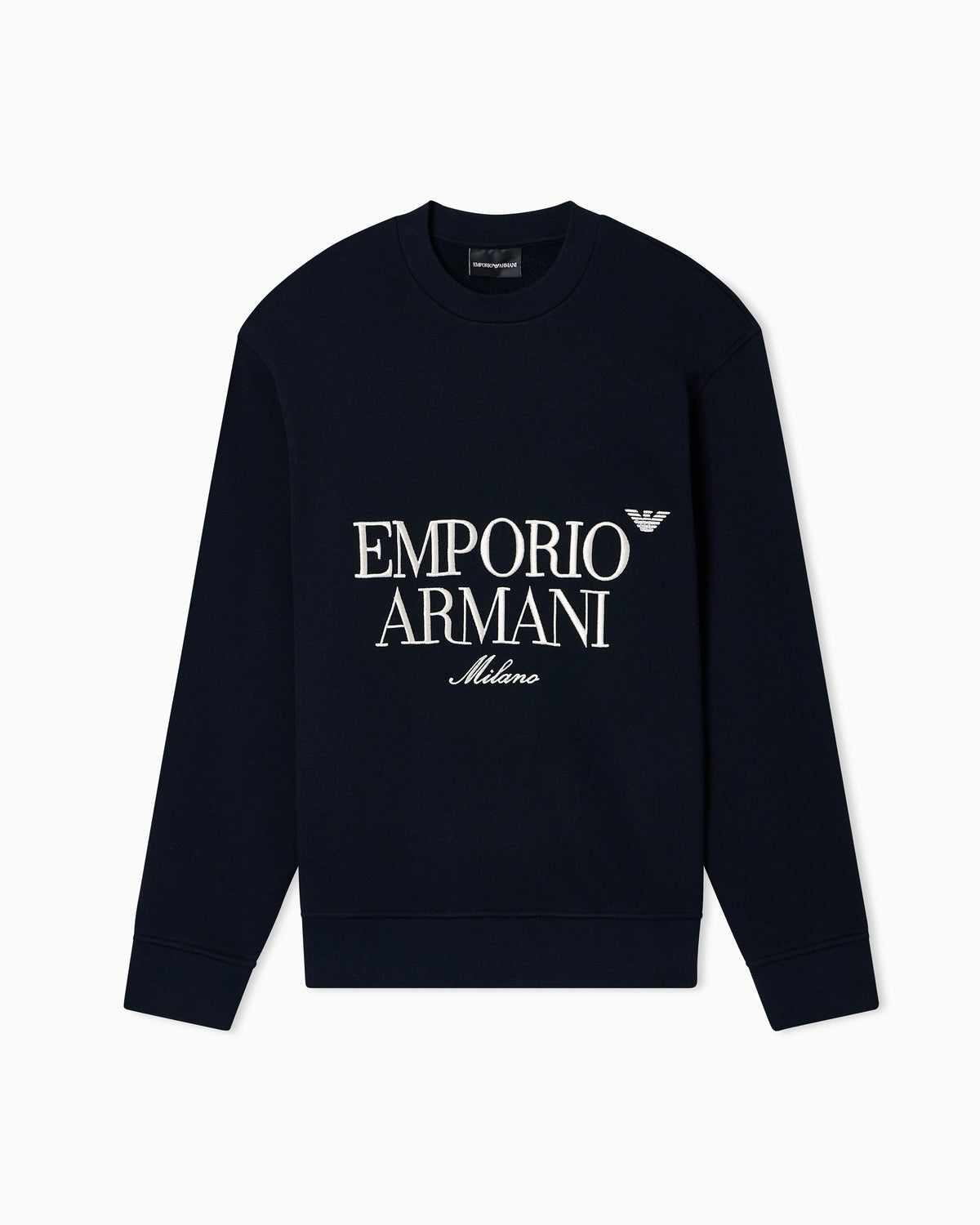 French terry jersey sweatshirt with embroidered logo