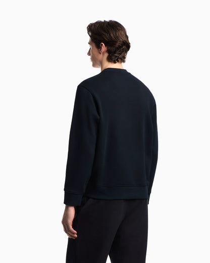 French terry jersey sweatshirt with embroidered logo