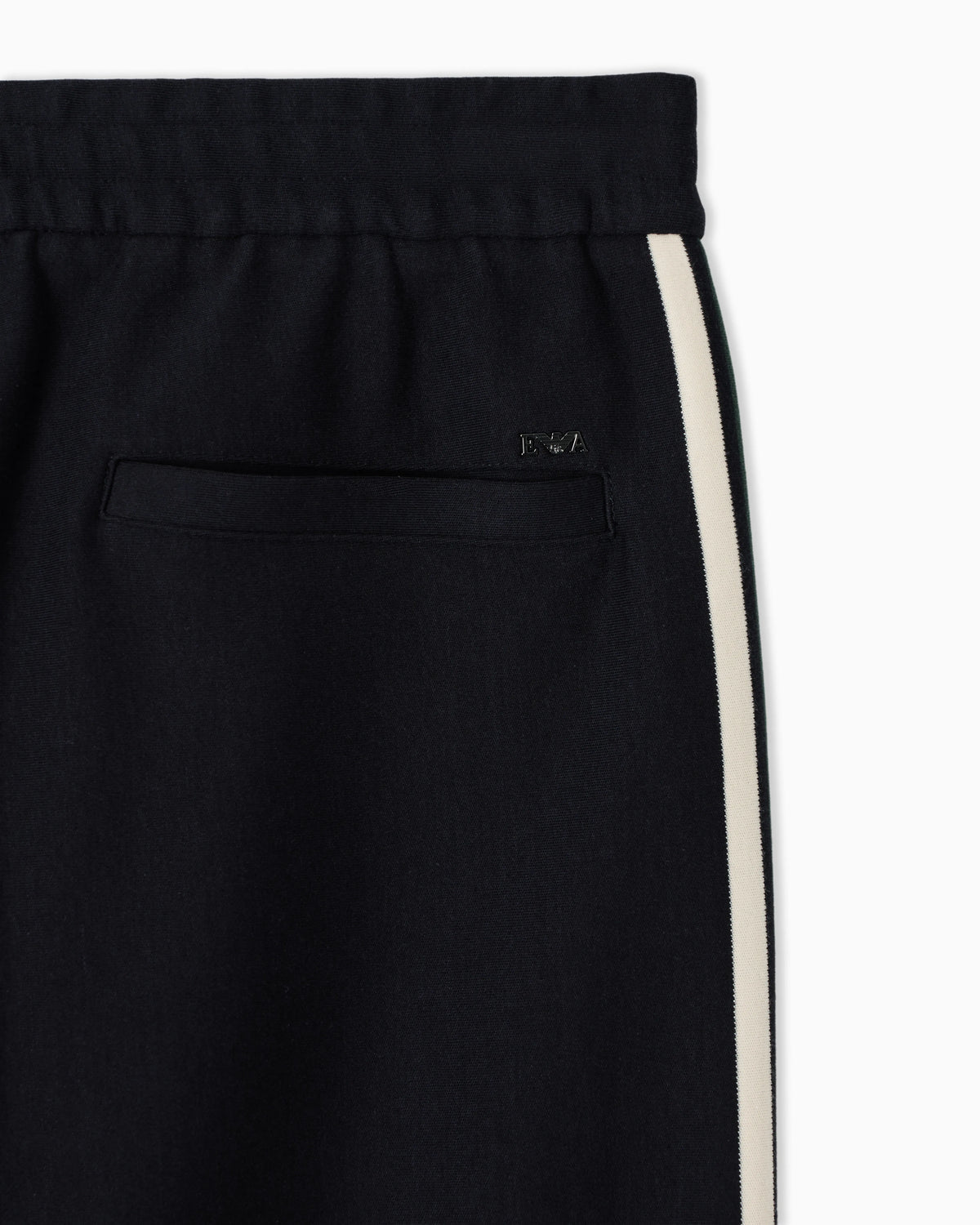 Lyocell-blend double jersey joggers with bands