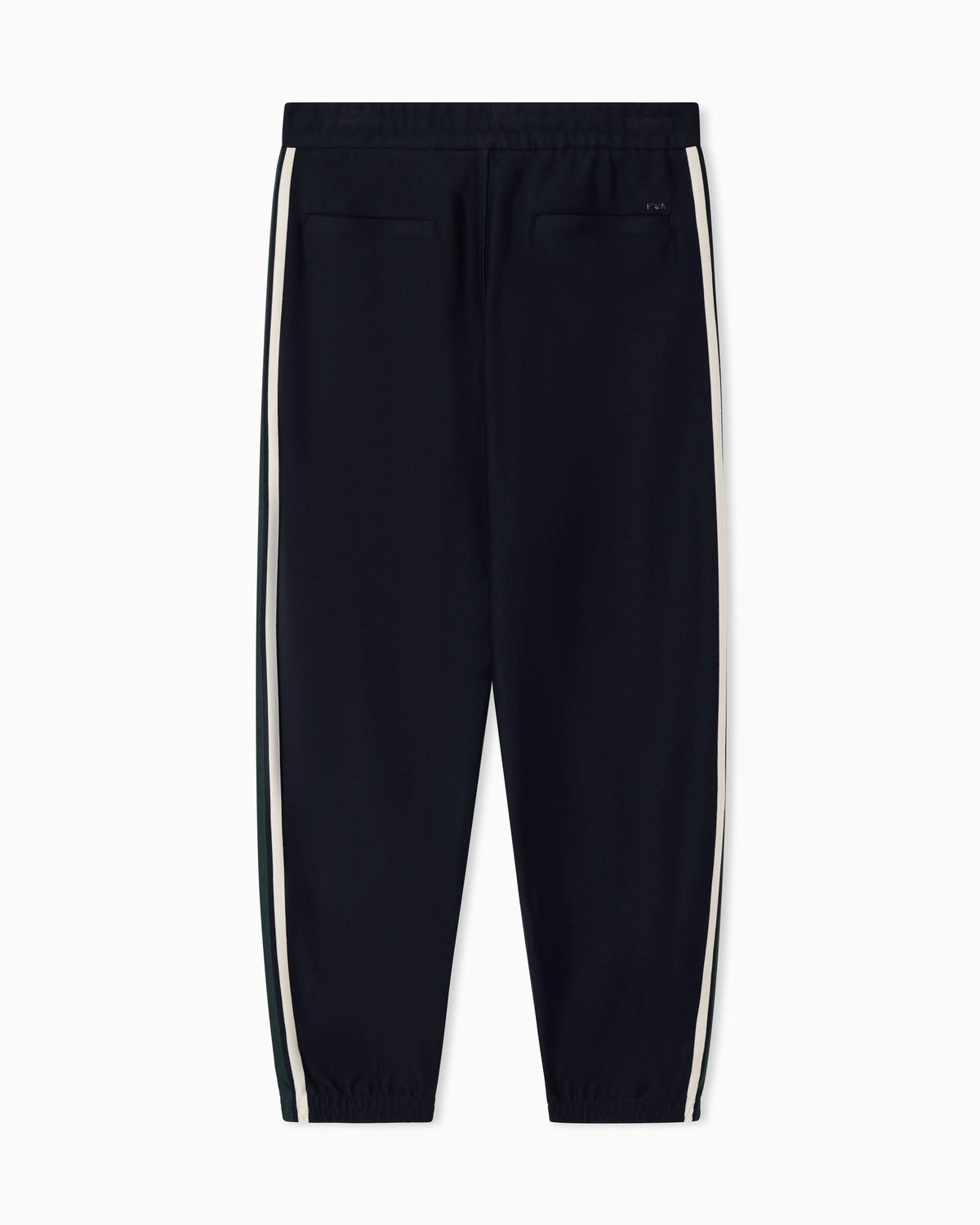 Lyocell-blend double jersey joggers with bands