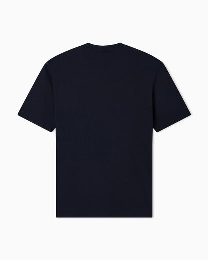 Heavy jersey T-shirt with metal logo embroidery
