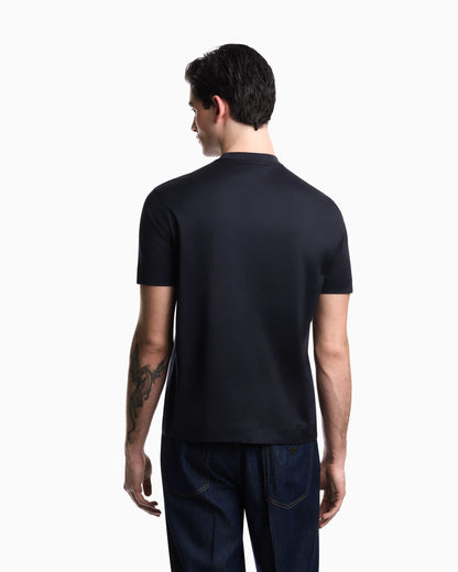 Lyocell-blend jersey T-shirt with French bulldog patch