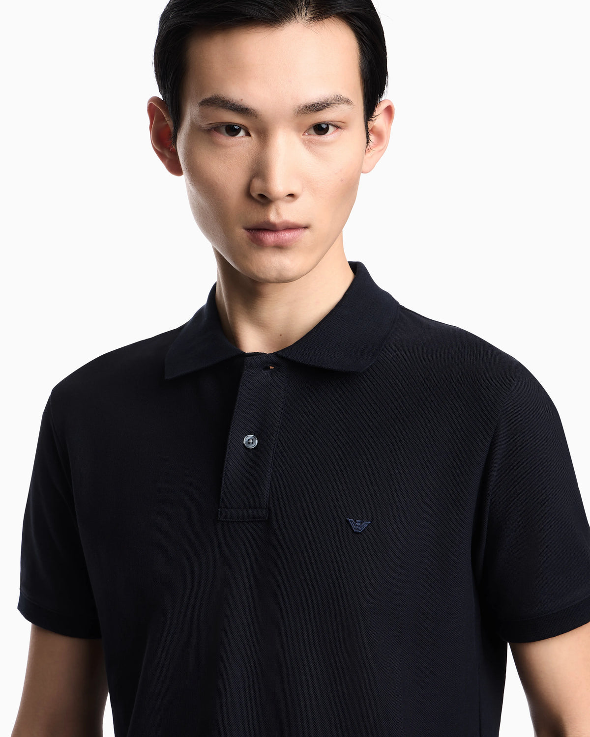 Slim-fit piqué polo shirt