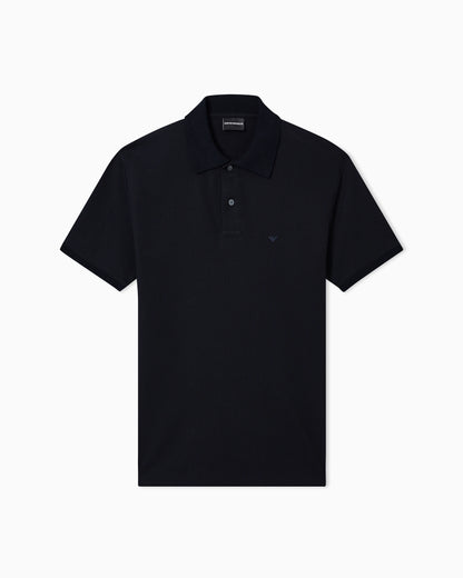 Slim-fit piqué polo shirt