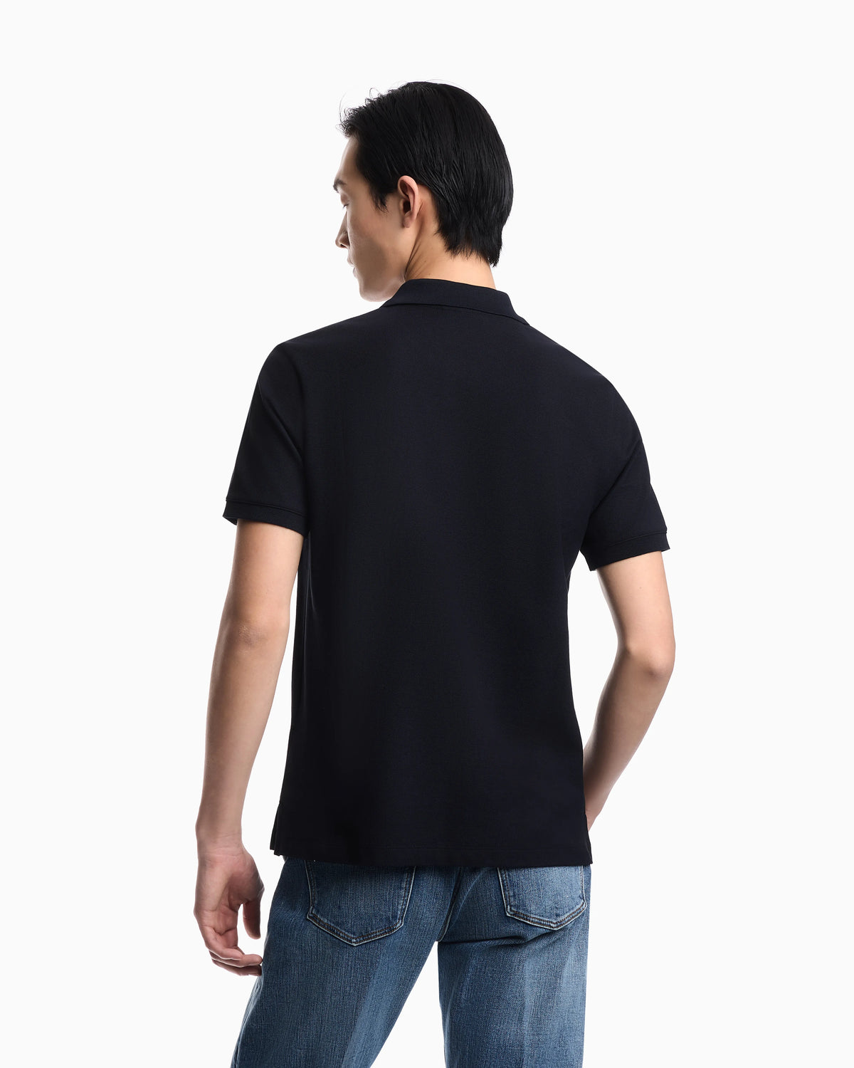 Slim-fit piqué polo shirt