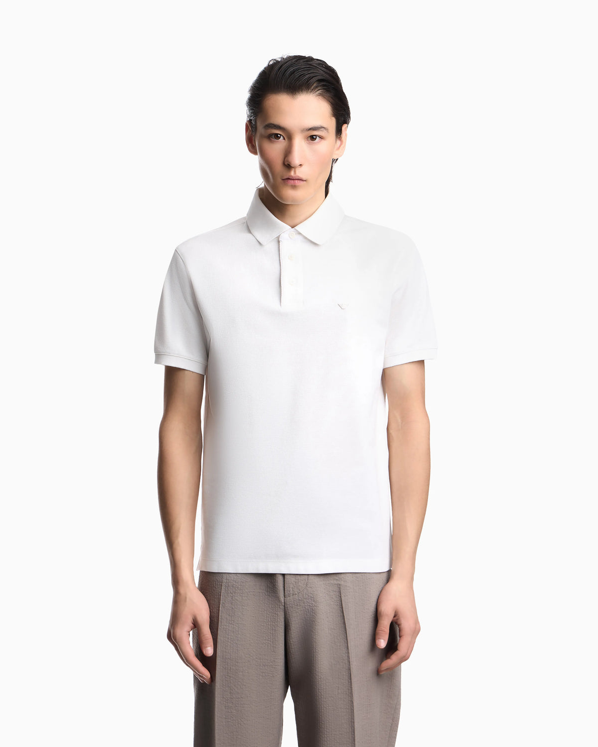 Regular fit piqué polo shirt