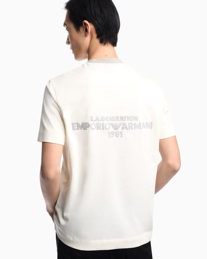 Heavy jersey T-shirt with EA Generation embroidery