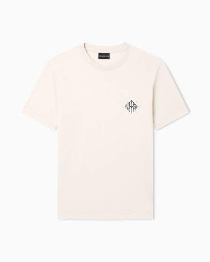 Slim-fit Lyocell-blend jersey T-shirt with logo patch