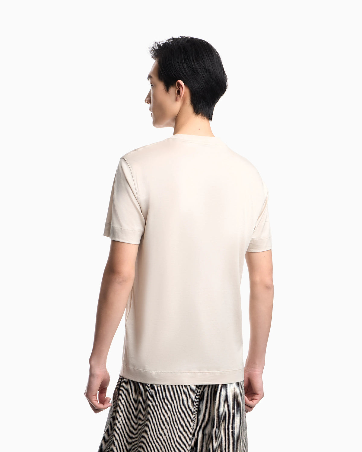 Slim-fit Lyocell-blend jersey T-shirt with logo patch